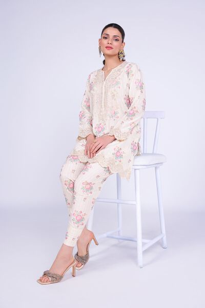 Embroidered | Raw Silk | Kurta | GBP 50.00