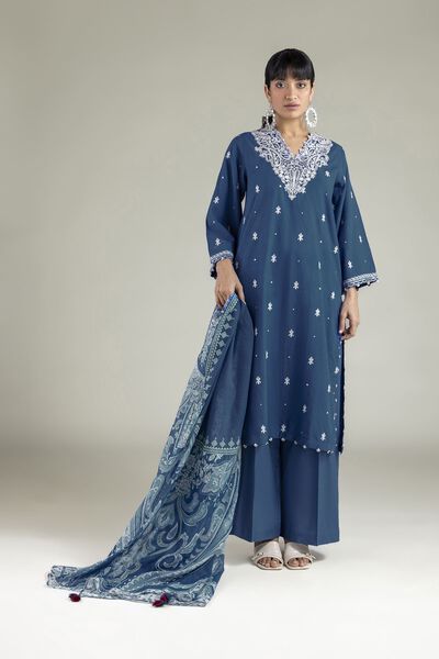 Embroidered | Cambric | Fabrics 3 Piece | GBP 40.00