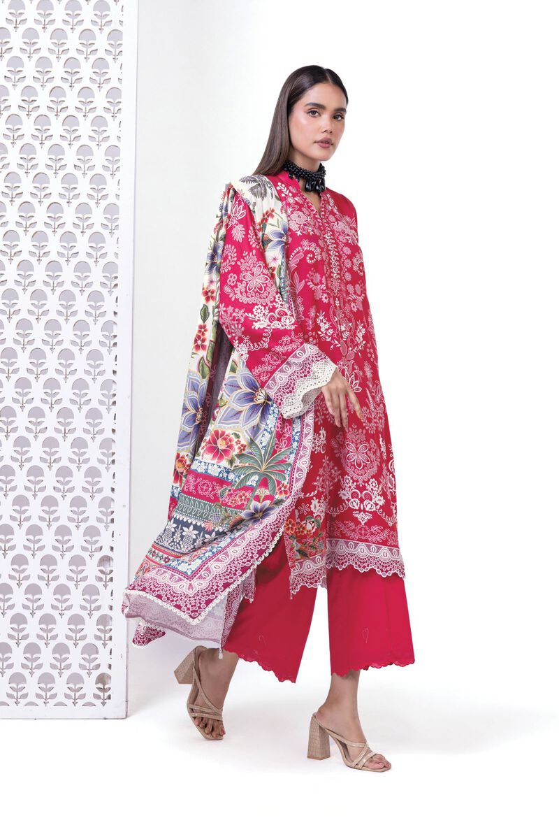 Printed | Printed Viscose Satin | Fabrics 3 Piece | null