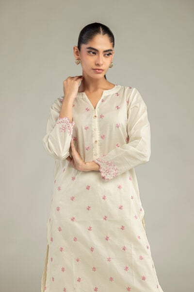 Embroidered | Cambric | Cambric Floral Kurta | GBP 35.00