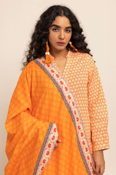 Dupatta, ORANGE, hi-res