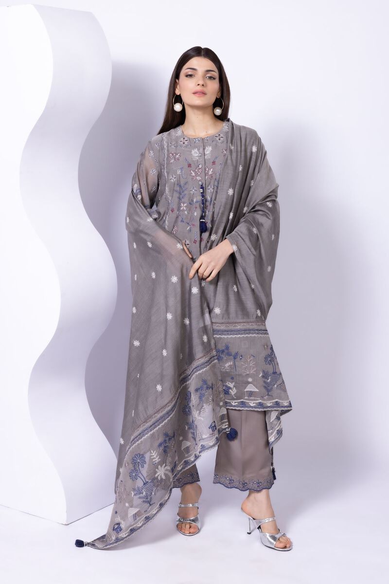 Embroidered | Paper Silk | Dupatta | GBP 25.00