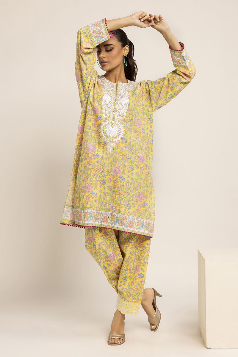 Slub Crosshatch | Embroidered | Fabrics 2 Piece | Top Bottoms | null