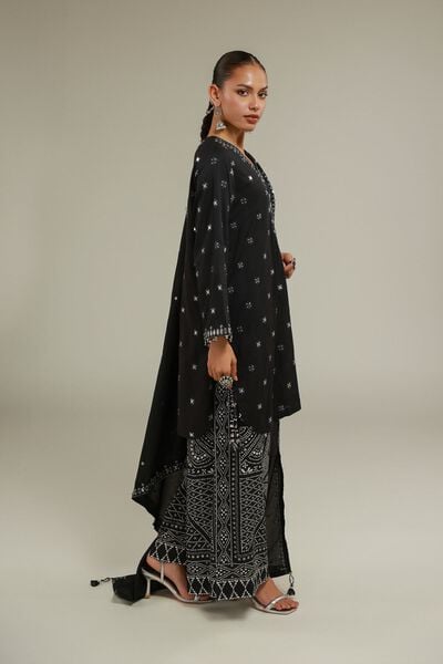 Embroidered | Raw Silk | Relaxed Ajrak Pants | GBP 25.00