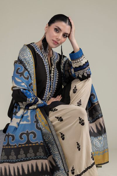 Embroidered | Polyester Silk | Geometric Silk Dupatta | GBP 20.00