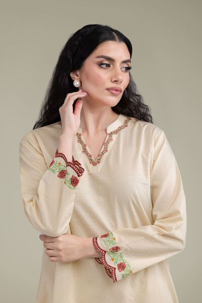 Embroidered | Cotton Dobby | Floral Cotton Kurta | GBP 30.00