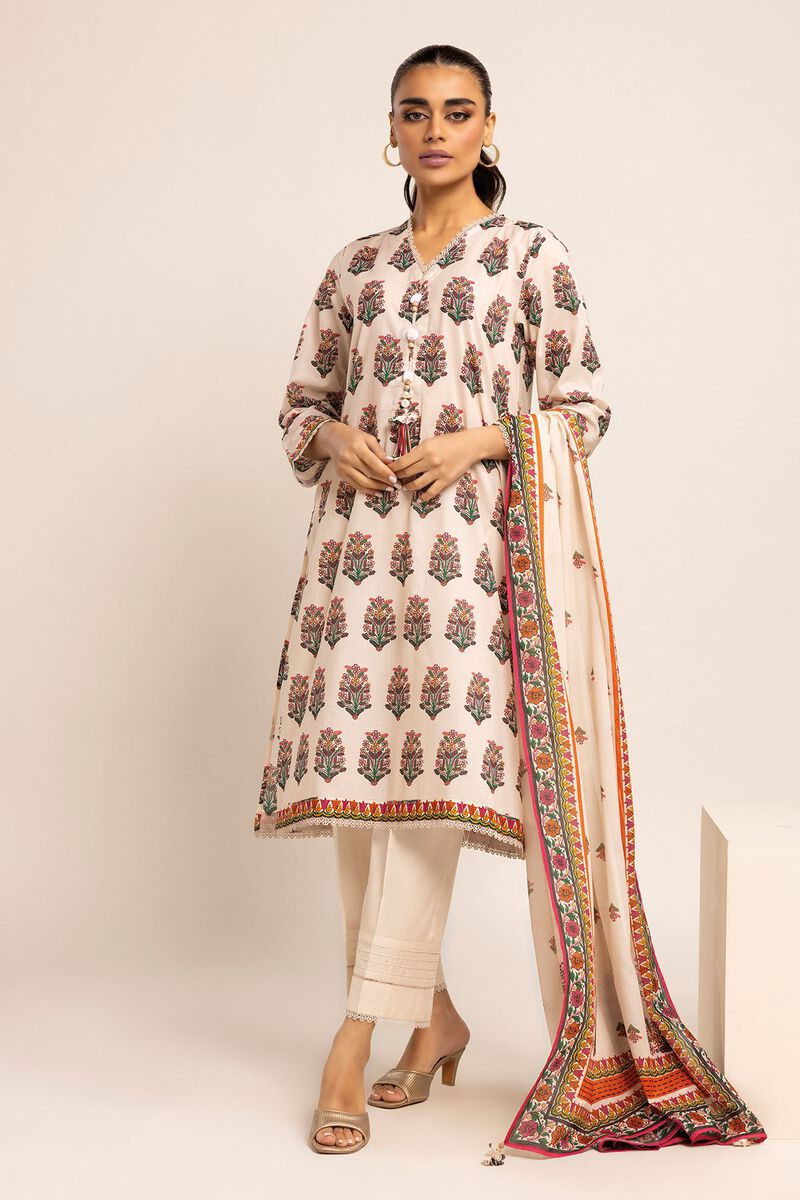 Printed | Cambric | Fabrics 3 Piece | null
