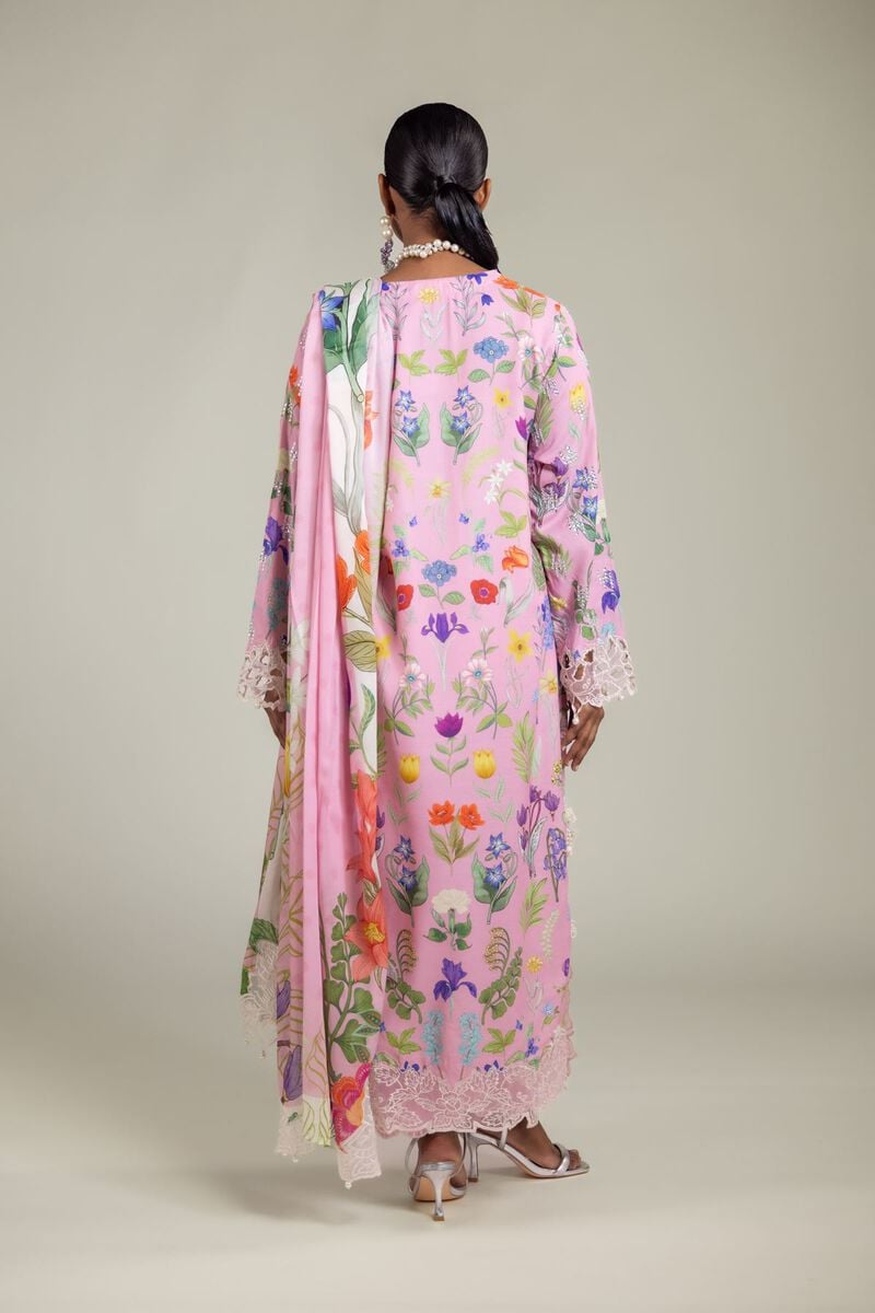 Raw Silk | Floral Embroidered Suit | GBP 155.00