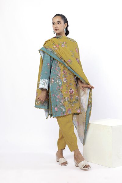 Embroidered | Light Khaddar | Fabrics 3 Piece | GBP 9.00