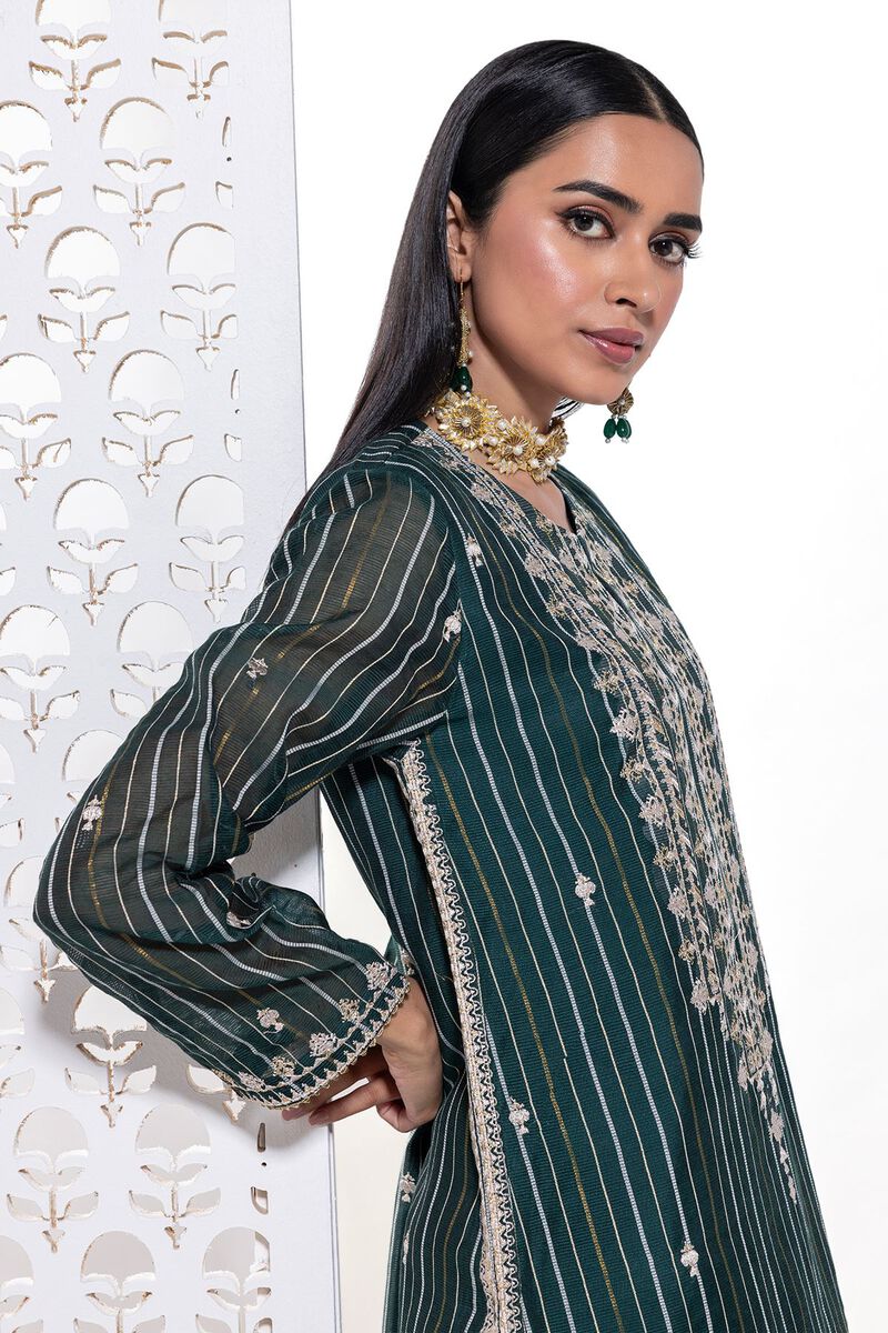 Embroidered | Zari Organza Net | Kurta | null