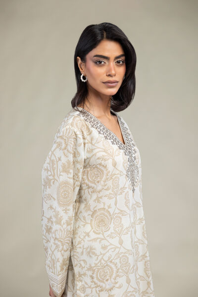 Embroidered | Cambric | Floral Longline Kurta | GBP 9.00