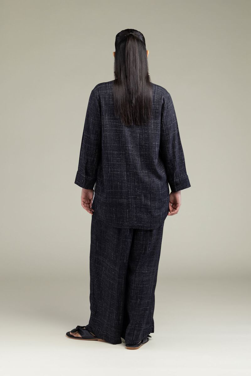 Printed | Viscose Crepe | Black Viscose Shirt | GBP 25.00