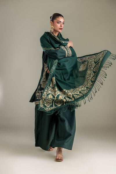Embroidered | Rashmina Acrylic | Floral Rashmina Shawl | GBP 30.00
