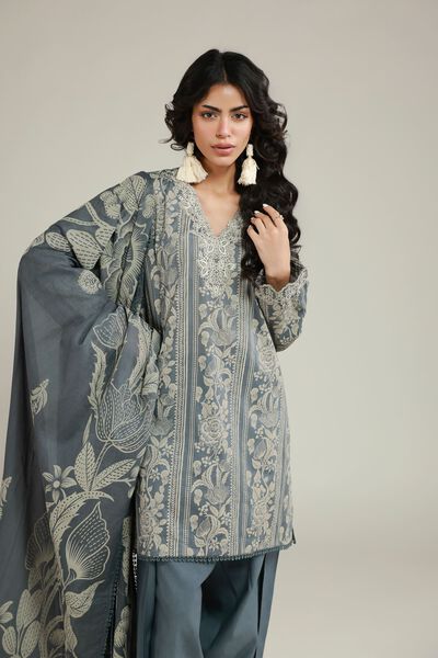 Printed | Lawn | 3-Piece Floral Suit | GBP 55.00