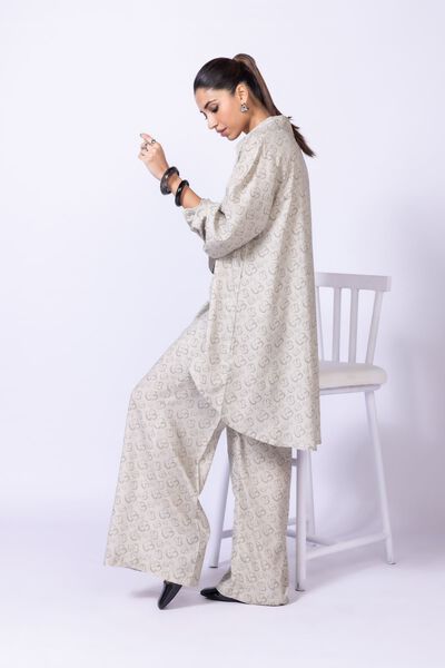 Printed | Dull Raw Silk | Trousers | GBP 4.50