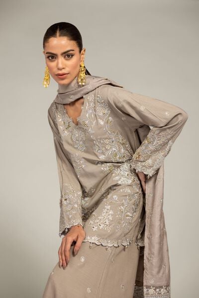 Raw Silk | Floral Tailored 3-Piece | GBP 155.00