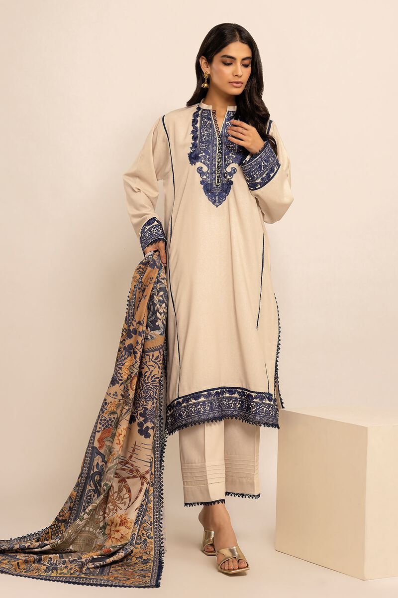 Embroidered | Karandi | Fabrics 3 Piece | null