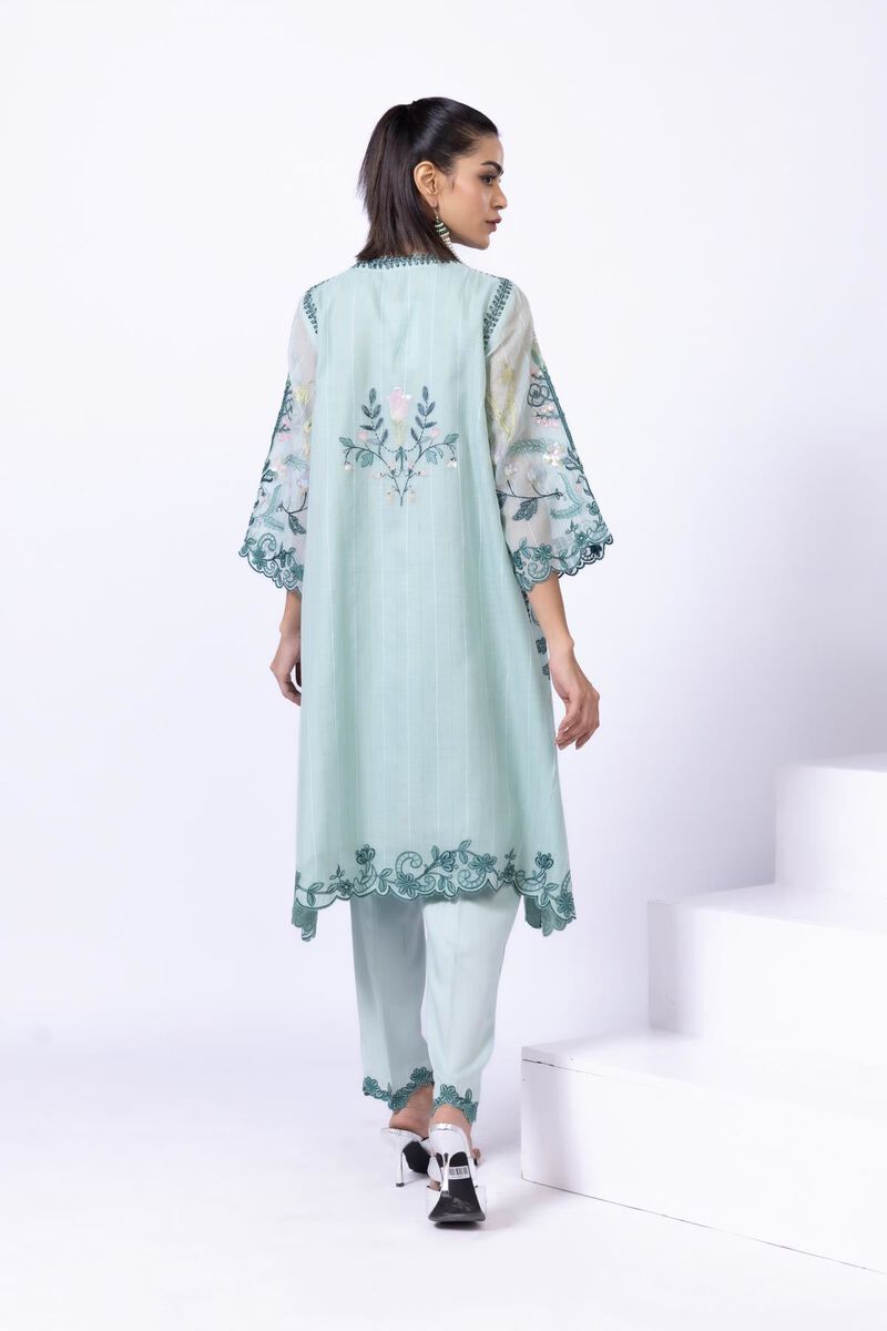 Embroidered | Cotton Zari Organza | Kurta | GBP 60.00