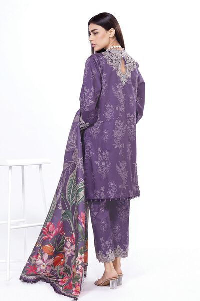 Embroidered | Cotton Satin | Tailored 3 Piece | GBP 37.50