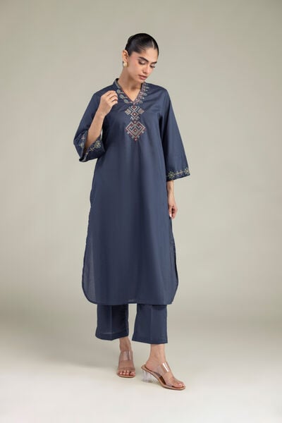 Embroidered | Cambric | Cambric Solid Pants | GBP 25.00