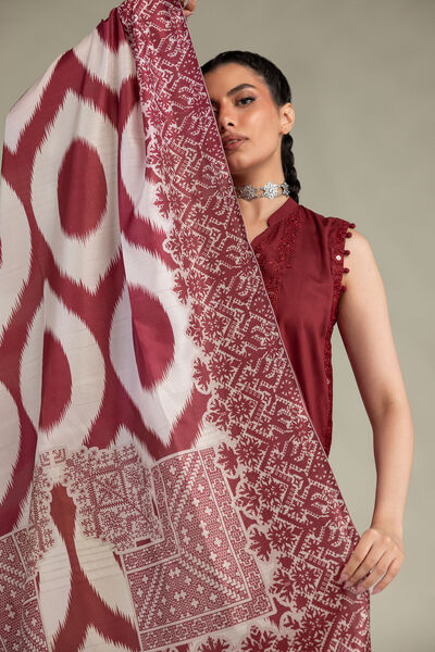 Embroidered | Polyester Silk | Polyester Silk Dupatta | GBP 25.00