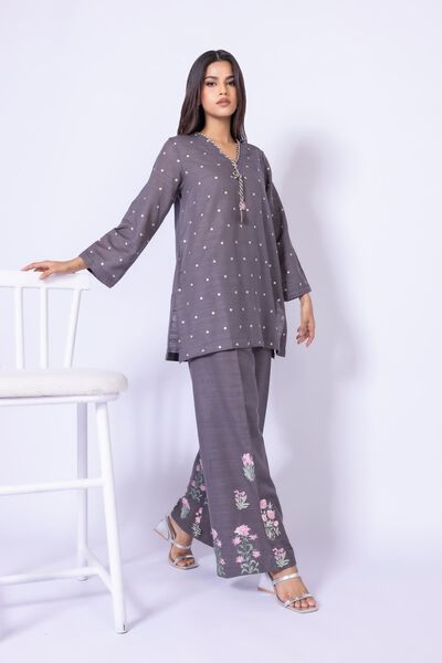 Embroidered | Textured Cotton | Pants | GBP 22.00