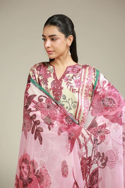 Embroidered | Satin | Fabrics 3 Piece | GBP 20.00