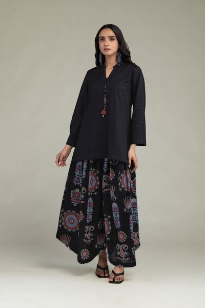 Printed | Cambric | Black Printed Pants | GBP 25.00