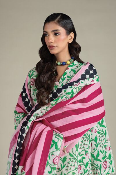 Printed | Cambric | 3-Piece Floral Suit | GBP 50.00