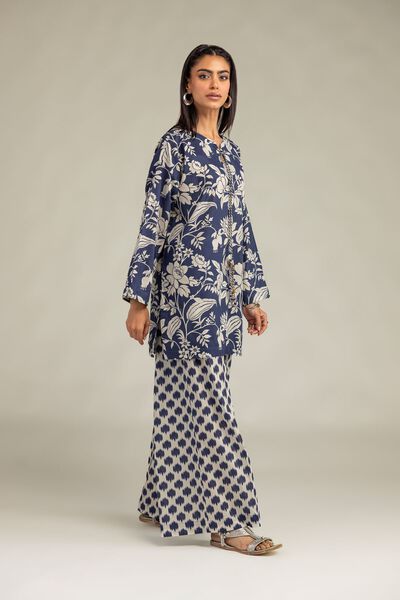 Printed | Cambric | Navy Cambric Pants | GBP 25.00