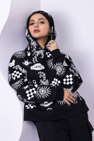Printed | Cotton Polyester Fleece | Hoodie | GBP 20.00