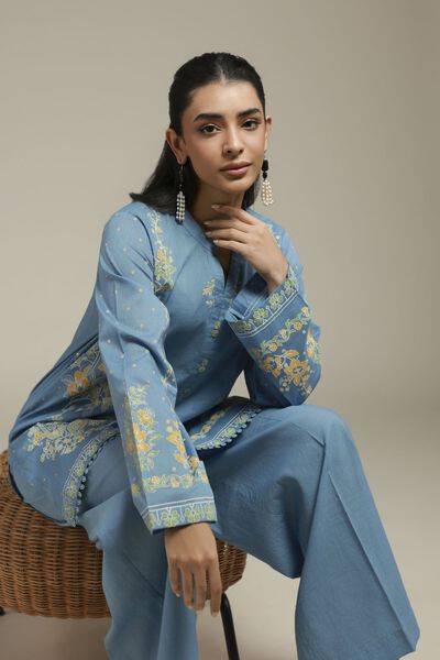 Printed | Cambric | Blue Tailored Set | GBP 35.00