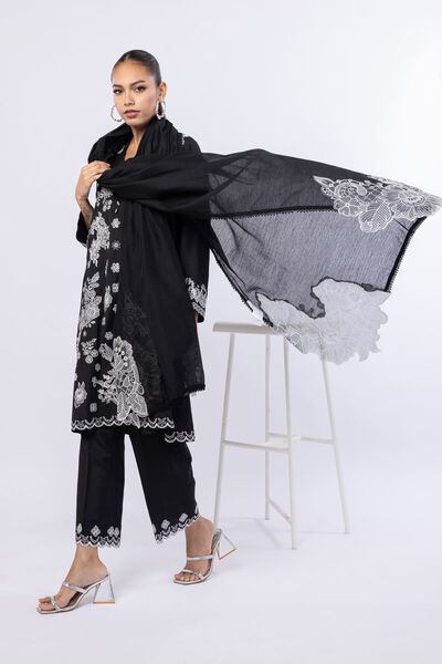 Embroidered | Cotton Net | Dupatta | GBP 25.00