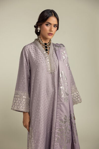 Embroidered | Raw Silk | Tailored 3 Piece | GBP 185.00