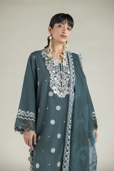 Embroidered | Cambric | Tailored 3-Piece Cambric | GBP 65.00