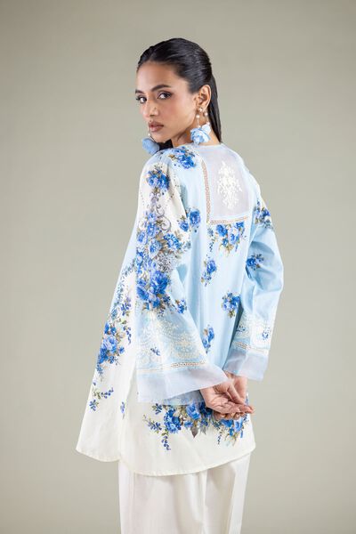 Embroidered | Cambric | Floral Flared Kurta | GBP 30.00