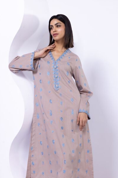 Embroidered | Crosshatch Poplin | Kurta | GBP 15.00