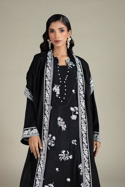 Embroidered | Raw Silk | Fabrics 3 Piece | GBP 25.00