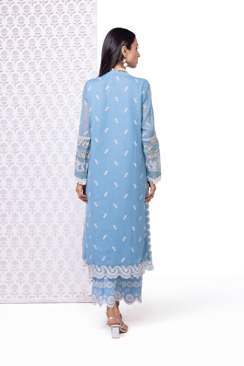 Embroidered | Polyester Crinkle Chiffon | Kurta | null