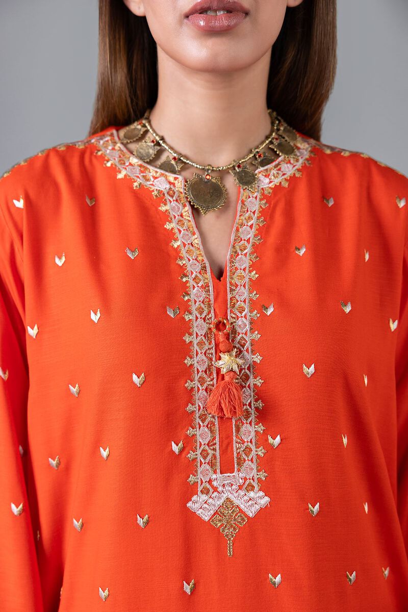 Embroidered | Dull Raw Silk | Kurta | null