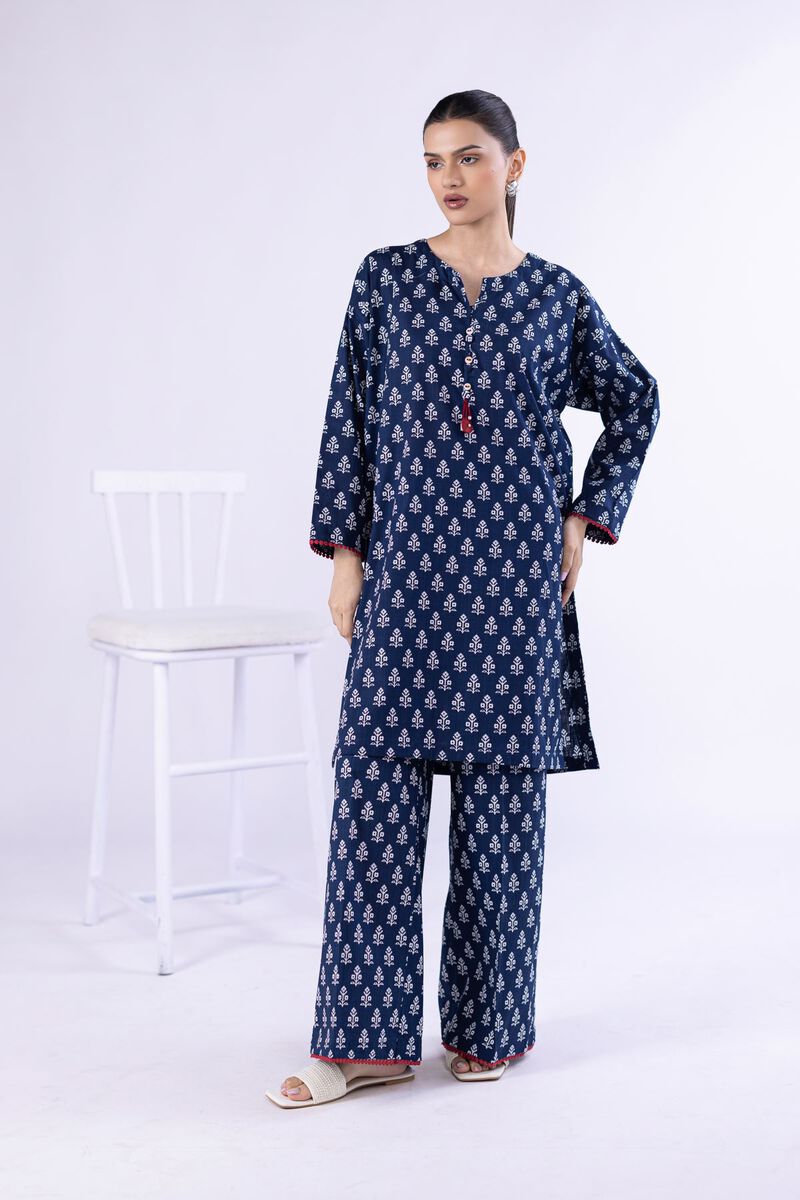 Printed | Crosshatch Poplin | Pants | null