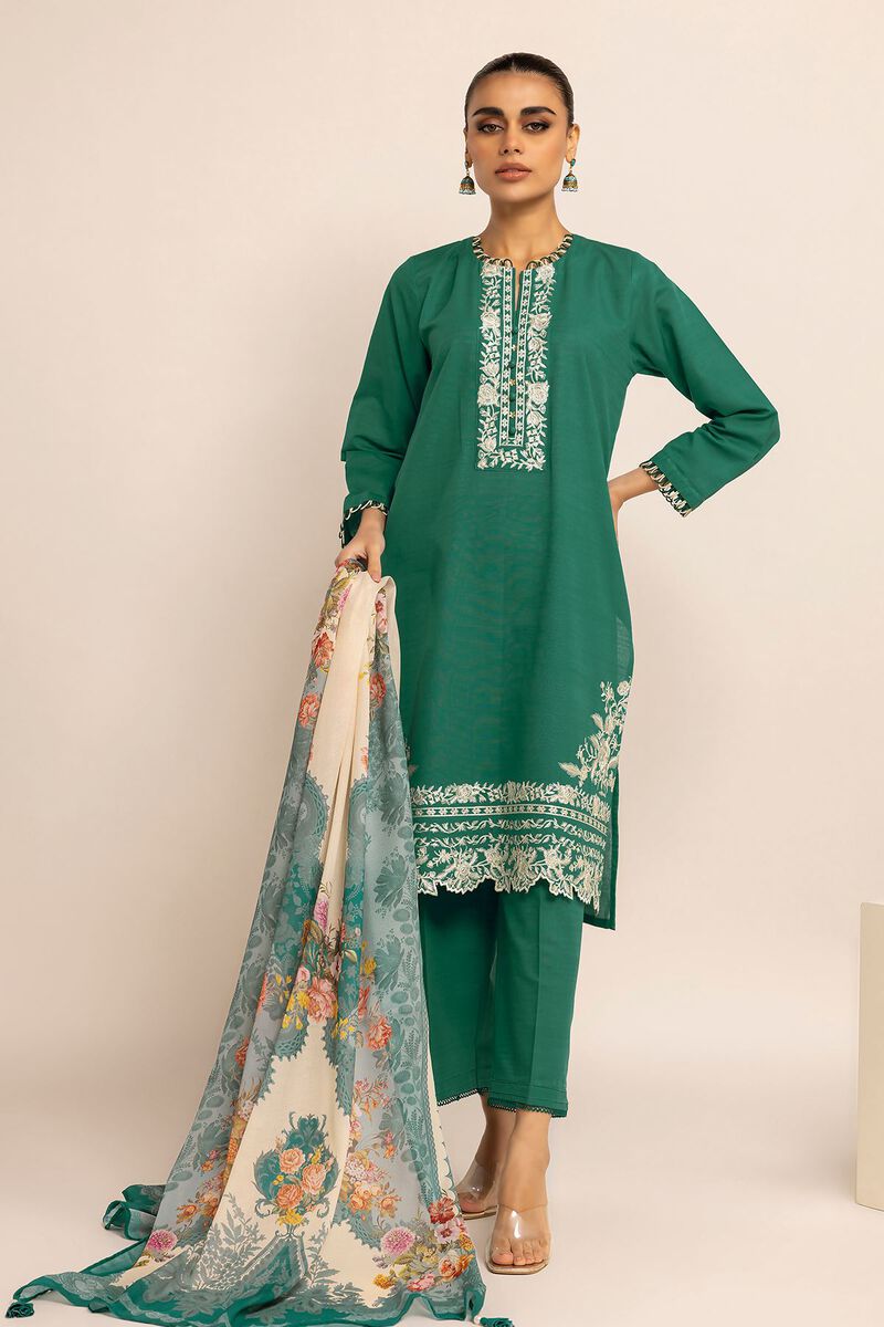 Embroidered | Crosshatch | Fabrics 3 Piece | null