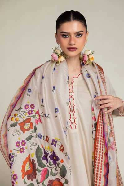 Embroidered | Polyester Silk | Floral Silk Dupatta | GBP 20.00