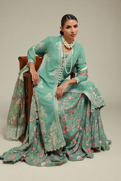 Embroidered | Raw Silk | 2 Piece Co-ord Set | Top and Dupatta | GBP 145.00