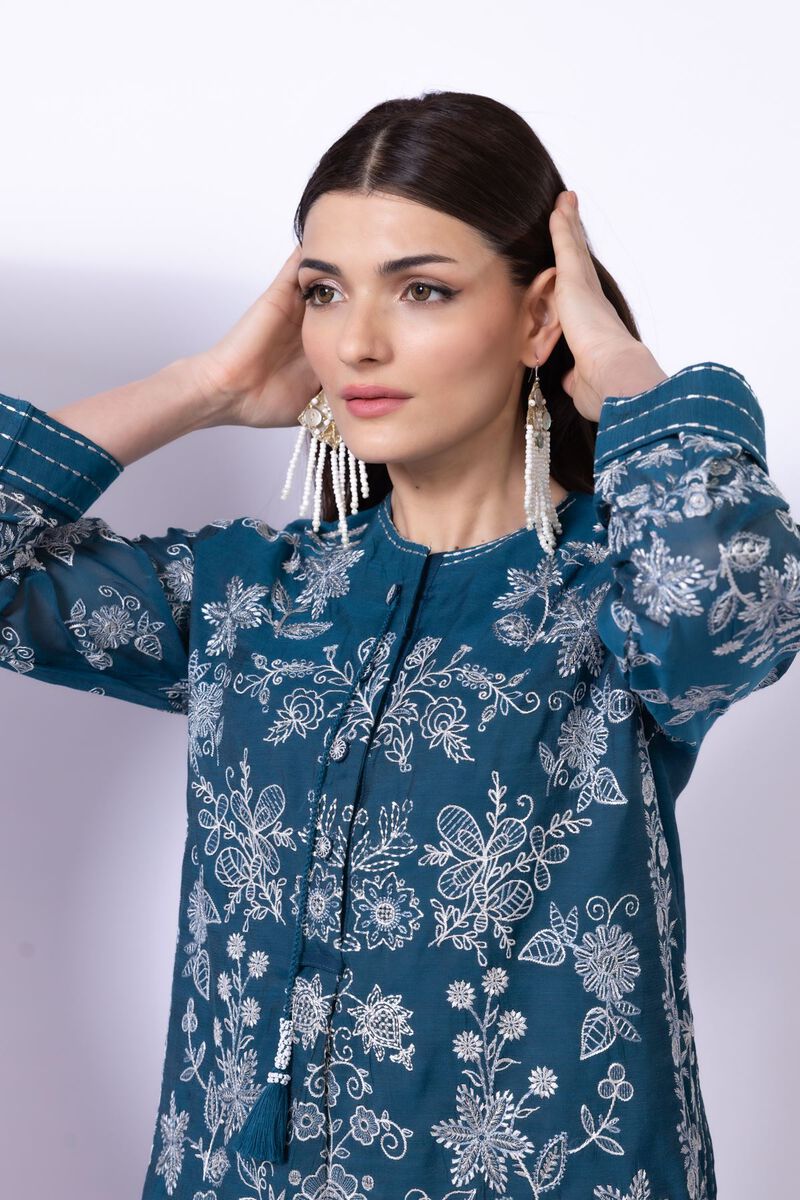 Embroidered | Paper Silk | Kurta | GBP 50.00