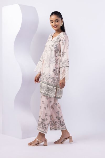 Embroidered | Crosshatch Raw Silk | Pants | GBP 16.00