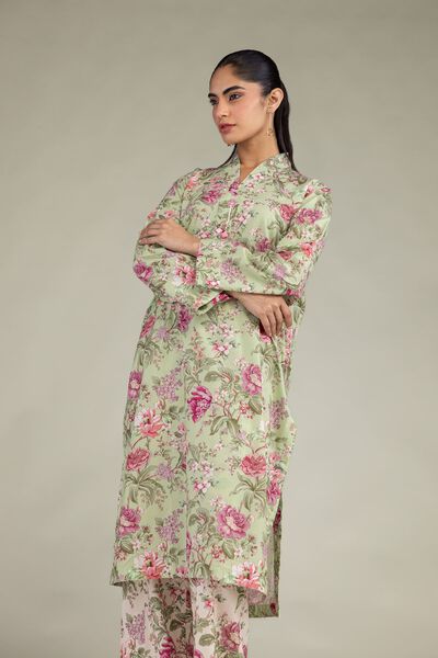 Printed | Cotton Viscose | Floral Longline Kurta | GBP 25.00