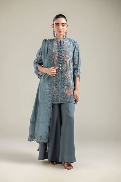 Paper Silk | Embroidered Silk Kurta | GBP 55.00