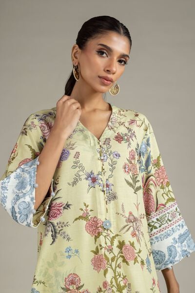 Printed | Raw Silk | Kurta | GBP 25.00