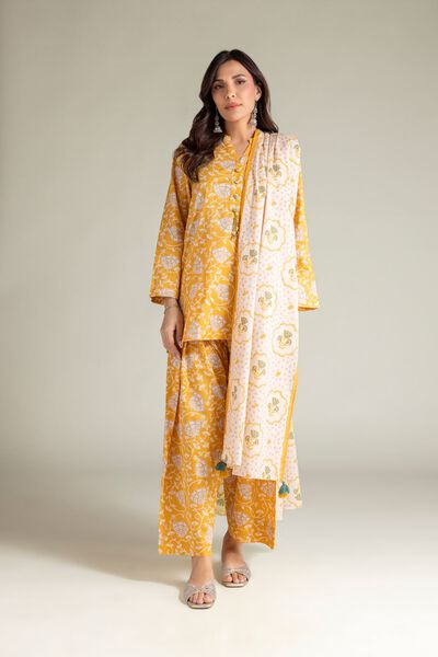 Embroidered | Textured Lawn | Floral Lawn Dupatta | GBP 6.00